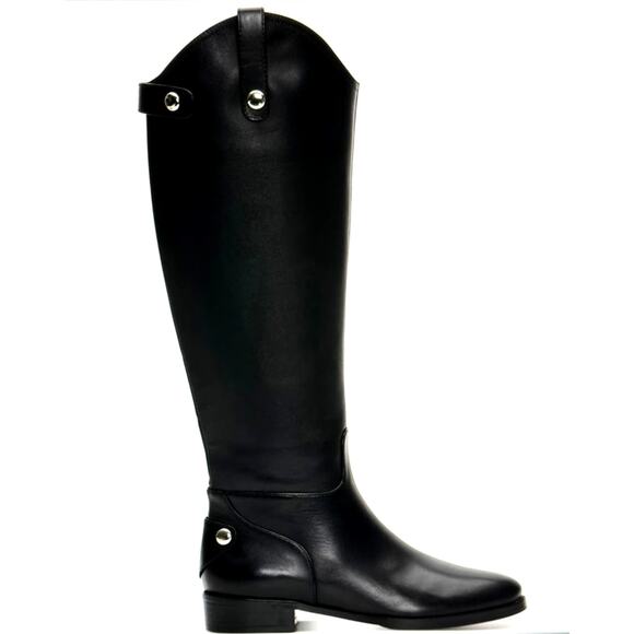 INC International Concepts Aleah Leather Boots - Black - size 6 - Picture 1 of 11